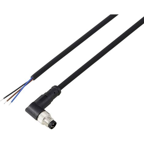 TRU COMPONENTS TC-13751852 Câble de raccordement M8 x 1 mâle, coudé 5 m Nombre de pôles: 3 1 pc(s)
