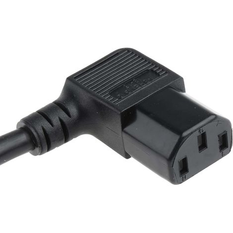 Câble d'alimentation, Noir, Connecteur C13, CEI, 250 V / 10 A, 2m ( Prix pour 1 ) (1/2)