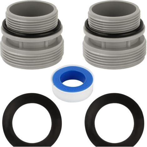 Kit d'Adaptateur de Pompe à Sable 4560 (40 mm) – Compatible Intex – Lot de 4 avec Ruban d'Étanchéité (1/4)