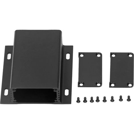 Boîtier électrique aluminium étanche pour jonction IP65, modèle intégré 25x71x80mm noir. (1/5)