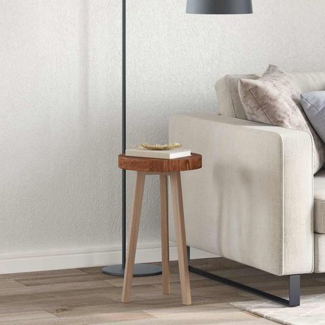 Table Top Dark Brown Ø 30 x 4 cm Solid Oak Wood vidaXL