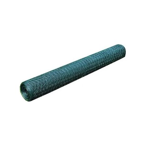 Grillage pour poulailler en PVC vert, 25 x 0,5 mètre
