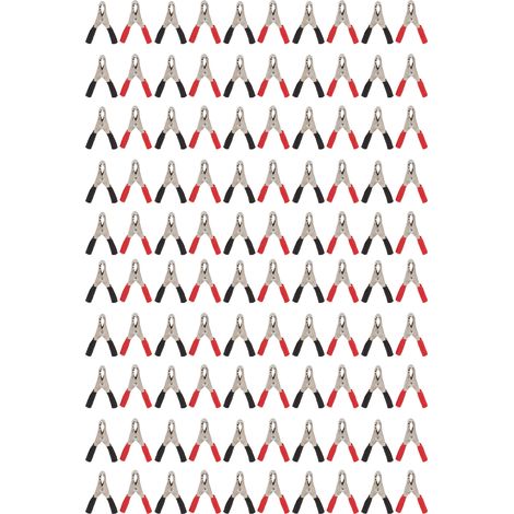 50 pinces de test isolées 20A, haute précision, élasticité, avec gaine PVC, pour fils électriques (1/5)