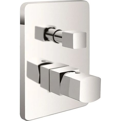 Miscelatore doccia incasso con deviatore in ottone color nichel Lotus (1/2)