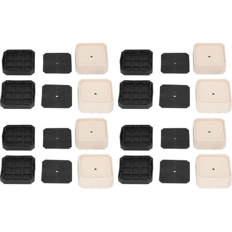8 Pieds de Meuble Anti-Vibration, Rehausseurs Empilables pour Réfrigérateur Lave-linge Table Chaise, Support de Mobilier (1/5)