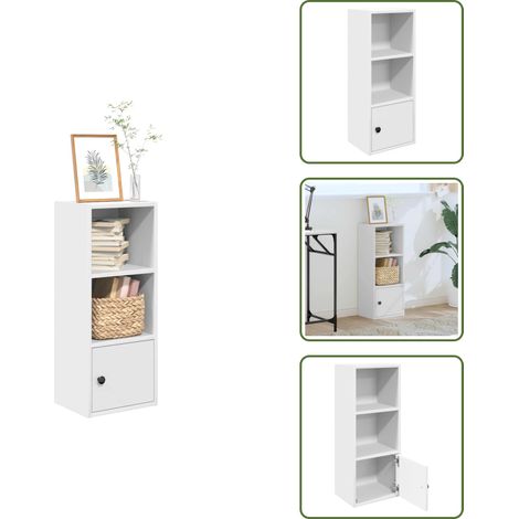 vidaXL Bücherregal Weiß 31x24x77 cm Holzwerkstoff (1/5)