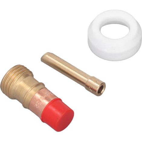 Set accessoire TIG WP17/18/26, 3 pièces raccord oxyfluorure pour torche de soudage, connecteur compatible, kit interchangeable. (1/5)