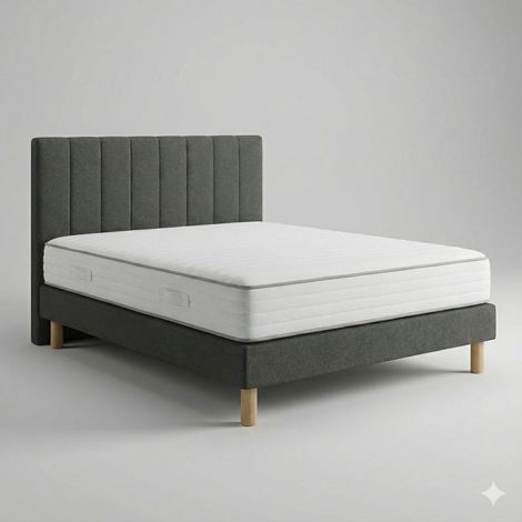 Ensemble Essenzia EXCEPTION 1000 + Sommier Tradition Graphic 13 cm + Pieds 160x190 Anthracite Ressorts