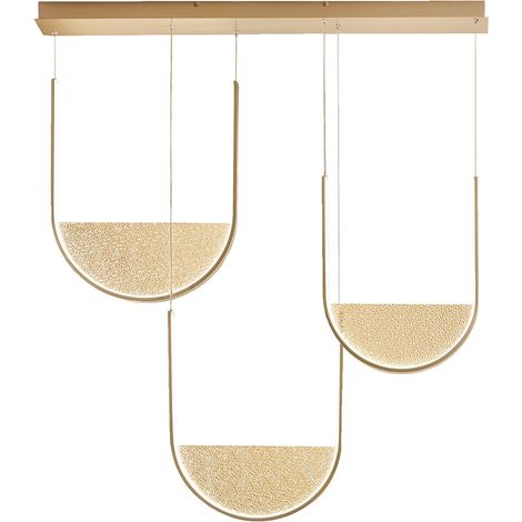 Suspension LED dimmable design moderne Lotus - Or (1/2)