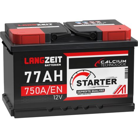 Langzeit Starter Autobatterie 77Ah 12V