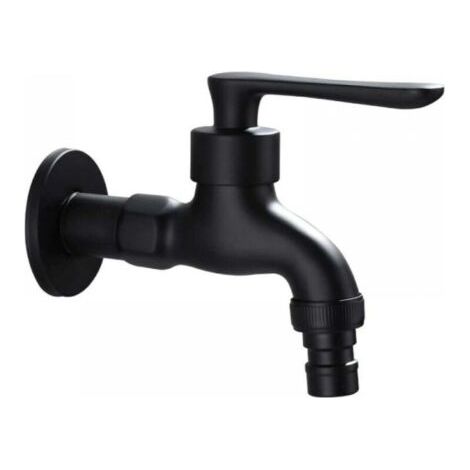 Robinet de jardin extérieur robinet d'eau froide vintage avec interface de commande unique (sorties 1/2 pouce - entrées 1/2 pouce), adapté au jardin, lavage (1/4)