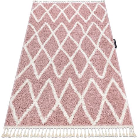 Teppich BERBER BENI rosa Franse berber marokkanisch shaggy zottig pink 180x270 cm