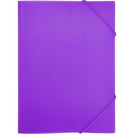 A4-Kunststoffmappe – Packung mit elastischen Klapptaschen – Aufbewahrung für Büro- und Schuldokumente – Lila (1/5)