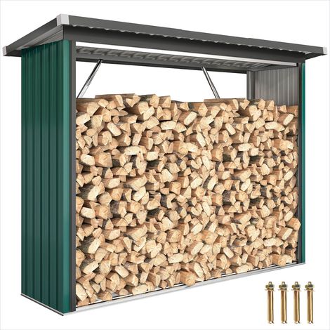 Chariot de jardin Abri-bûches métal 213 x 66,5 x 150 cm acier (1/5)