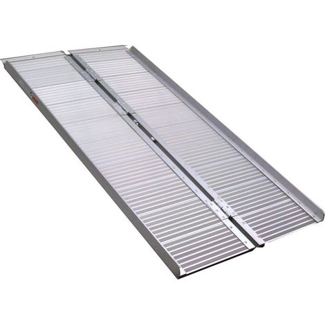 Alu Rampe Rollstuhlrampe 213cm 270kg klappbar 06066 Rollstuhl Aluminium Laderamp (1/3)