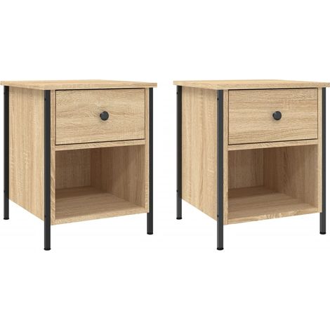 Maison Exclusive - Nachttische 2 Stk. Sonoma-Eiche 40x42x50 cm Ho