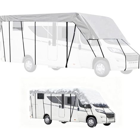 Bâche de protection contre la neige, en toile imperméable, pliable, pour camping, extérieur, désert, hiver, camping, voiture, camion, remorque (1/5)
