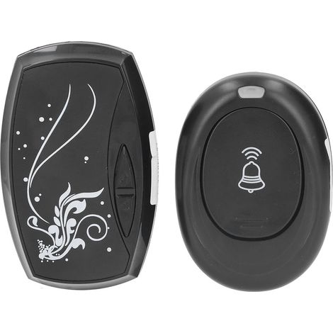 Carillon sans fil avec flash LED, sonnette à distance avec musique, carillon de porte domestique, prise UE 180‑250V (1/5)