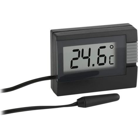 Thermometre Numerique Interieur Exterieur - Sonde 2,5 M - Affichage Digital - Pile Incluse