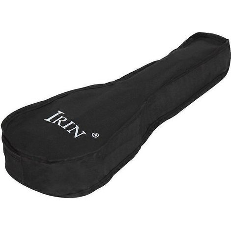IRIN Housse de ukulélé portable noire 21 pouces, pochette souple, sac à dos rembourré à une seule couche, noir (1/5)