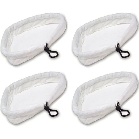 Lot de 8 Chiffons en Microfibre Pads de Nettoyage Universel Compatible avec d'autres Balais Vapeur Pièces de rechange de vadrouilles lavables (1/5)