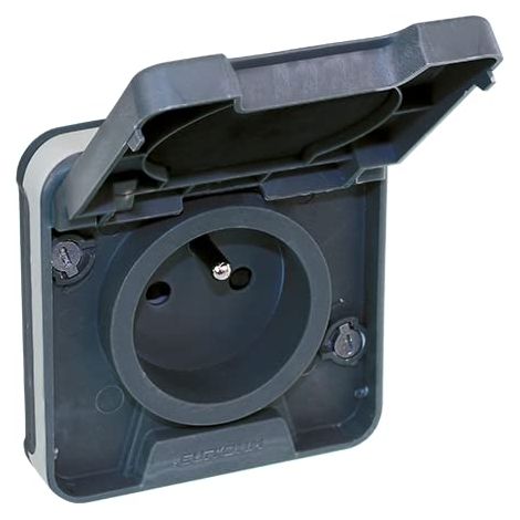 Enchufe de corriente 2P+T IP55 - OXXO Color Gris