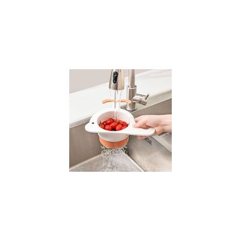 Multifunktionaler Küchenorganizer, ausziehbarer Spülbecken-Abtropfkorb, Geschirrtuchhalter, Spülbecken-Organizer, Abtropfkorb, Besteckhalter (weiß) - Crezuo