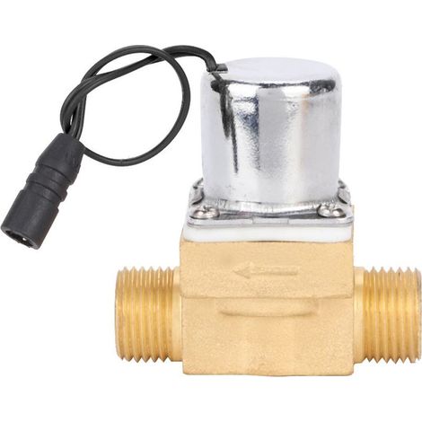 Jadpes Électrovanne inductive, capteur d'urinoir de Salle de Bain 6V Électrovanne de Maintenance Accessoire Valve Normalement fermée Eau, Air, Diesel(B Urinary Through Copper Valve) (1/5)