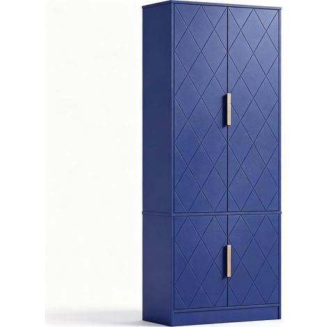 Armario, amplio, 60 x 30 x 150 cm, azul marino (1/5)