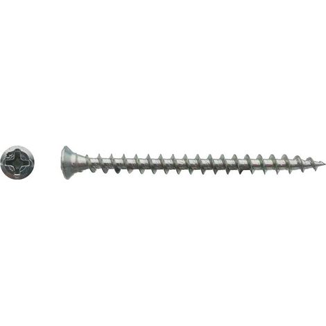 1000 Vis PVC Menuiserie Tête fraisée PH2 Framex 4.3 x 25 mm - Zingué Chromiting Grade 4 - D-Work (1/3)