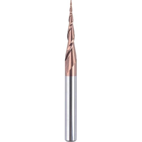 BARKBUSTERS  Fraise Conique en Carbure de Tungstène 6mm - Défonceuse avec Revêtement HSi 5,2 Degrés pour la Sculpture 2D et 3D dans le Travail du Bois (1/5)