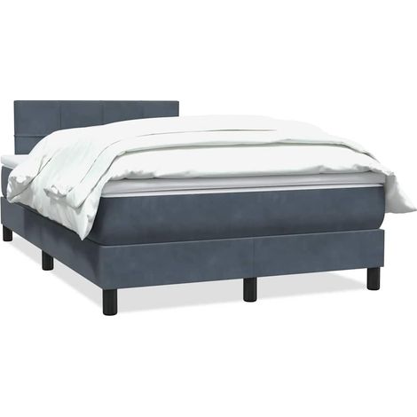 Maison Exclusive - Boxspringbett mit Matratze Dunkelgrau 120x220