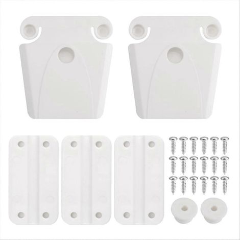 Scharnier-, Riegel- und Schraubensatz für Kühlbox: 3 Scharniere, 2 Riegel, 2 Halterungen und 18 Schrauben. (1/5)