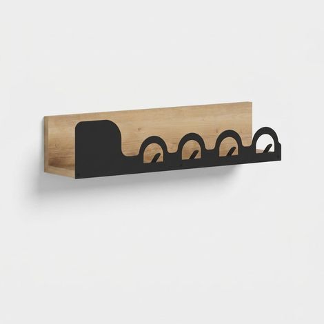 Hängender Garderobenständer Dekor Eiche B63 cm – LIORA HANGER (1/4)