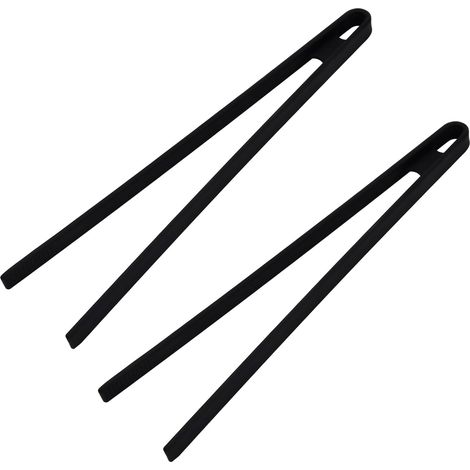Volumoon Lot de 2 Pinces de Cuisine en Silicone 29 cm Noir pour Barbecue et Pâtisserie (1/5)