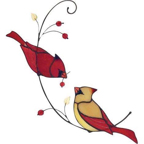 Décoration à Suspendre pour fenêtre, décoration de fenêtre teintée d'oiseau, Cadeau d'ornement de Figure d'animal Plat, pour la décoration de Voiture de Bureau à Domicile (Figure 2 Oiseau (1/5)