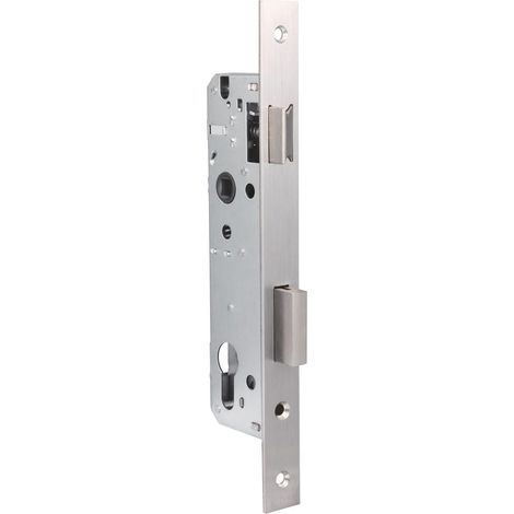 Cerradura Handlock Puerta Metal 20x85mm Cuadrada Níquel