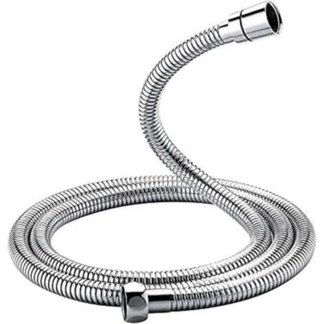 Flexible de douche universel (1,5 m), anti-torsion, anti-pliage, acier inoxydable/chrome (1/4)