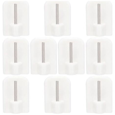 10 ganci autoadesivi, ganci adesivi, staffe per asta per tende, ganci per asta per tende senza foratura