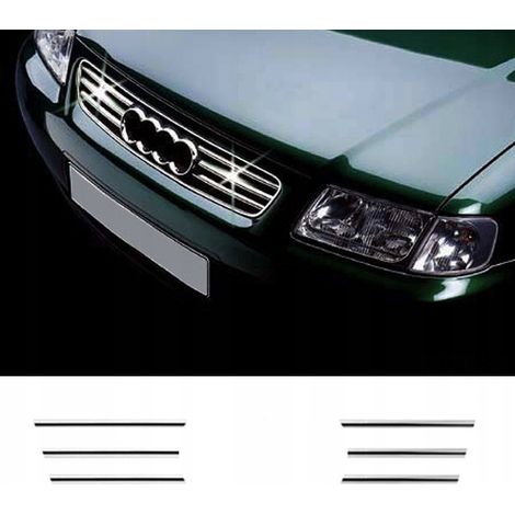 AUDI A3 8L 96 - TIRAS DE PARRILLA CROMADAS PARA TUNER DE GRAFITO (1/4)