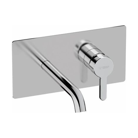 Mitigeur lavabo mural à encastrer chromé Avec vidange clic clac (1/2)