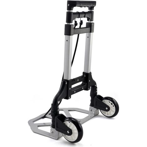 Yaheetech Carrello Portapacchi Pieghevole Carrellino Salvaspazio con Ruote in Lega di Alluminio Asta Telescopica Portata 80 kg (1/6)
