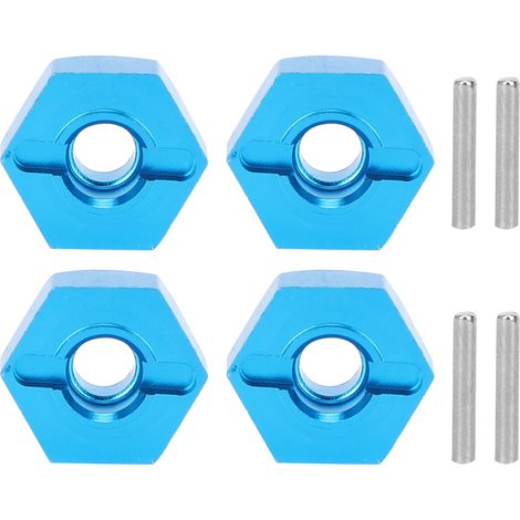 Écrous de moyeu hexagonaux de 5 mm avec goupilles pour voiture RC WLtoys 1/14 144001 1266B - Bleu (1/5)