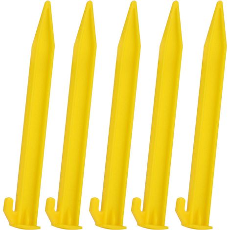 Lot de 5 piquets à vis légers en nylon pour ancrer au sol sur sol gelé ou surface glacée. (1/5)