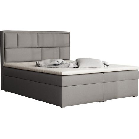 Lit boxspring Pomona 115, Victoria 14 867, Continental, Double, 160x200, Tissu, Disponible, 160x215x115cm (1/5)