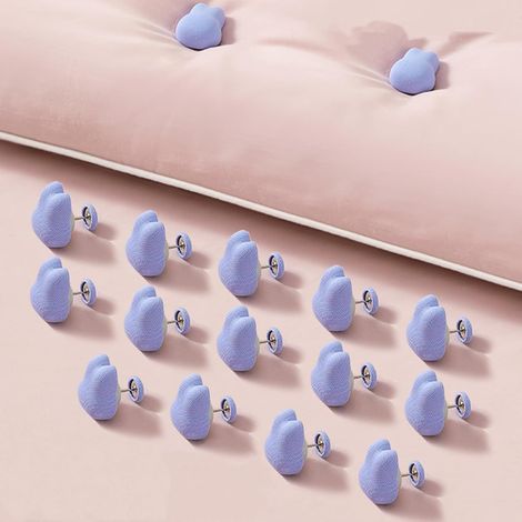 30 Tierförmige Bettdeckenclips - Können als Bettdeckenclips, Gardinenclips oder Vorhangclips oder zur Befestigung von Polstermöbeln verwendet werden (30 Stück, blaue Hasen) (1/5)