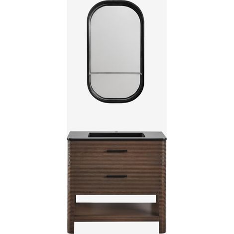 Set di mobili da bagno 90x50 cm in legno con lavabo integrato Misene SKLUM (1/5)
