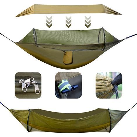 Portable Waterproof Camping Hammock with Mosquito Net – For Hiking and Outdoor Use (1/5)