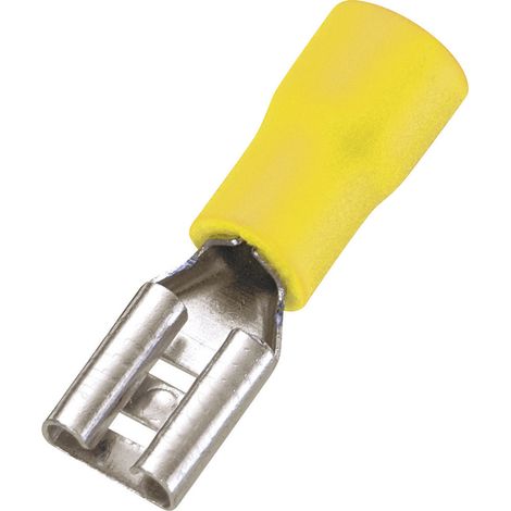 Cosse clip 6.3 mm x 0.8 mm Vogt Verbindungstechnik 3907 180 ° partiellement isolé jaune 1 pc(s)