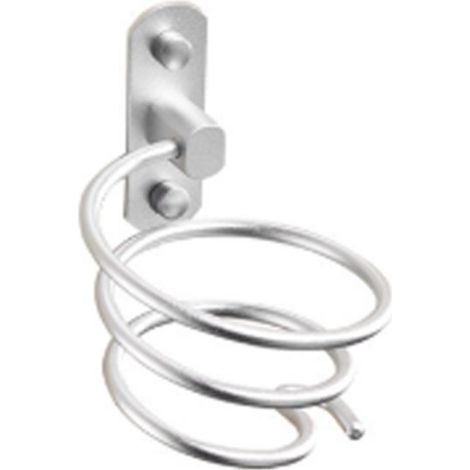 Support de sèche-cheveux - Support de sèche-cheveux - Support mural pour sèche-cheveux - Universel - Support mural - Argent - 11,5 x 9,5 x 5,5 cm - Métal - Support mural - Accessoires de salle de bain (1/3)